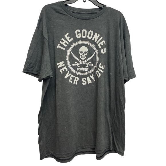 New Mens 2X The Goonies Never Say Die Cotton Blend Short Sleeve Crew Neck Tee - Picture 1 of 3
